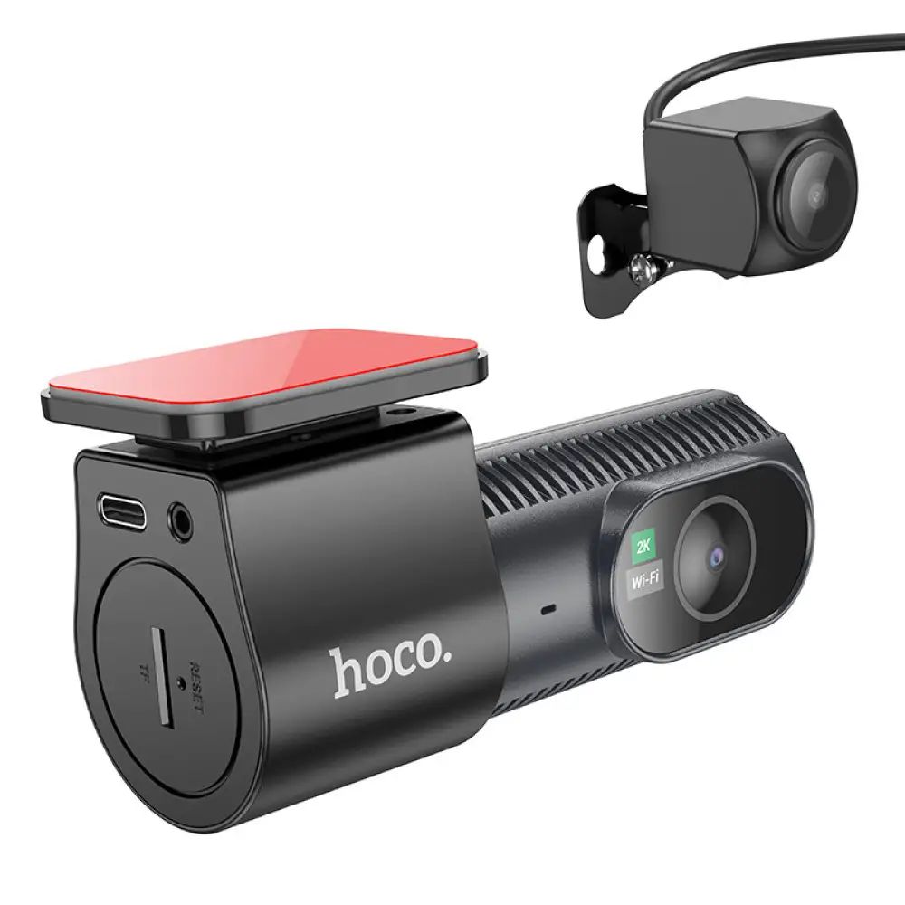 HOCO autós kamera képernyővel + hátlapi kamera 2K DV8 fekete - Image 10